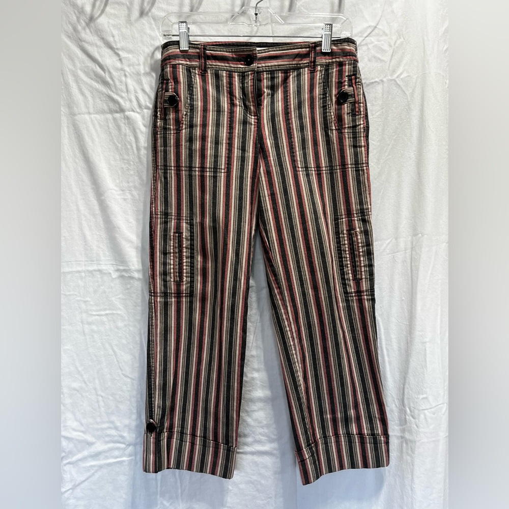 LOFT Men’s Striped Cargo Pants in Black & Red